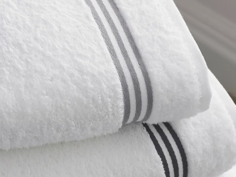 Stack of folded white towels