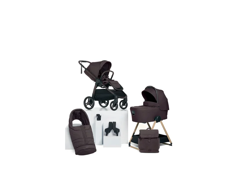 Mamas & Papas Ocarro 2 pushchair bundle in a dark brown colourway