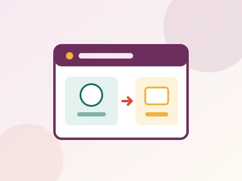 Illustration of a first–then visual schedule board